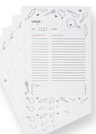 Extra Paper for Recipe Book