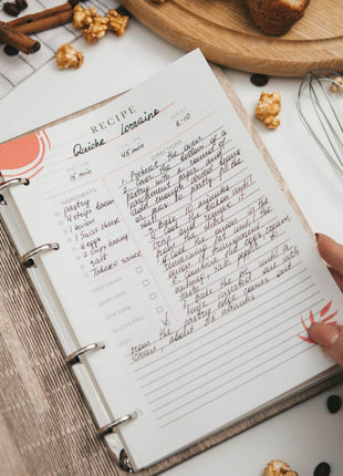 Extra Paper for Recipe Book