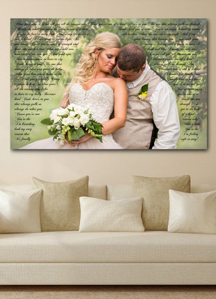 1st Anniversary Gift - A Personalized Word Art Canvas
