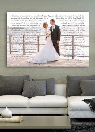 1st Anniversary Gift - A Personalized Word Art Canvas