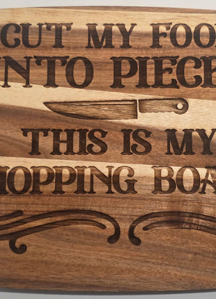 Personalized 14x10 Acacia Wood Cutting Board