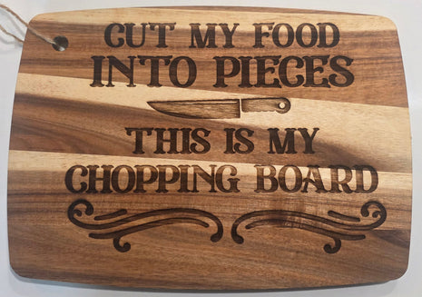 Personalized 14x10 Acacia Wood Cutting Board
