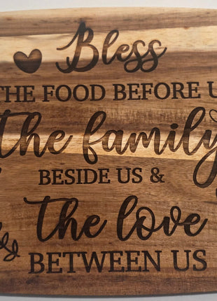 Personalized 14x10 Acacia Wood Cutting Board