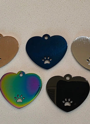 Personalized Heart-Shaped Dog Tag
