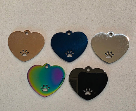 Personalized Heart-Shaped Dog Tag