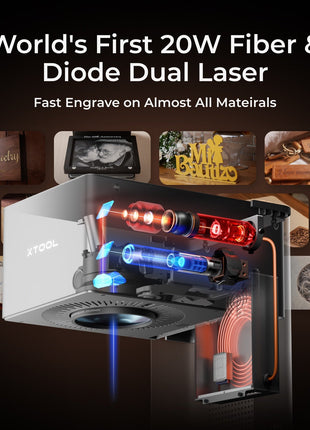 xTool F1 Ultra 20W Fiber & Diode Dual Laser Engraver