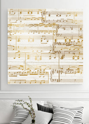 Gold Sheet Music Canvas - 50th Anniversary Gift