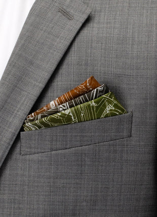 Antique Clock Gradient Pocket Square