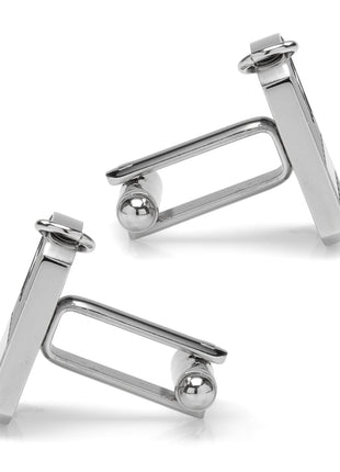 Antique Silver Military Tag Cufflinks