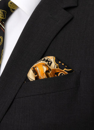 Beer Aficionado Black Multi Pocket Square