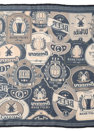 Beer Aficionado Black Multi Pocket Square