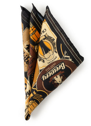 Beer Aficionado Black Multi Pocket Square