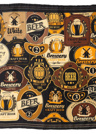 Beer Aficionado Black Multi Pocket Square