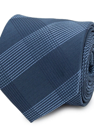 Best Dad Plaid Dark Blue Men's Tie