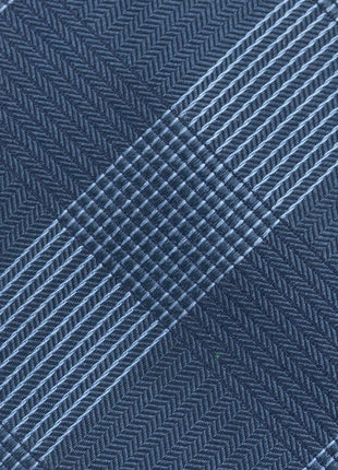 Best Dad Plaid Dark Blue Men's Tie