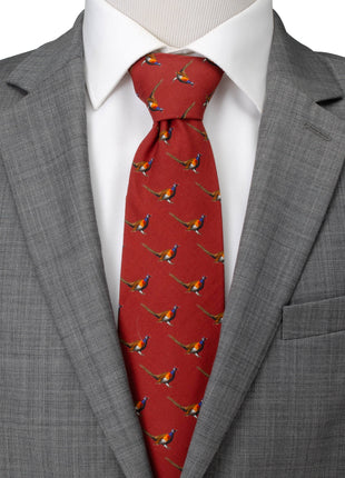 Pheasant Burgundy Men's Tie