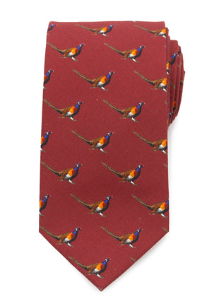 Pheasant Burgundy Men's Tie