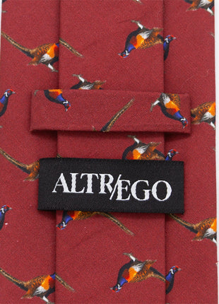 Pheasant Burgundy Men's Tie