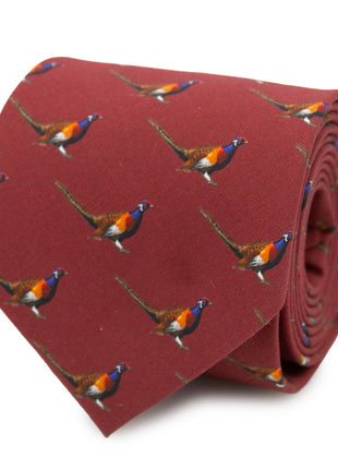 Pheasant Burgundy Men's Tie