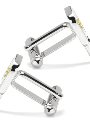 Pickleball Racket Silver Cufflinks