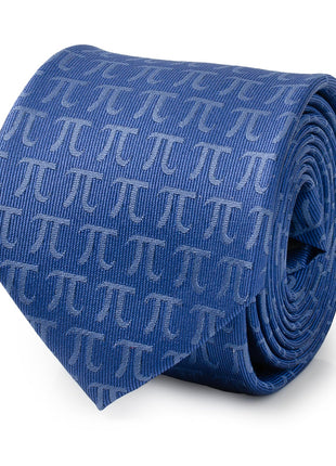 Pi Mathematics Symbol Blue Men's Tie