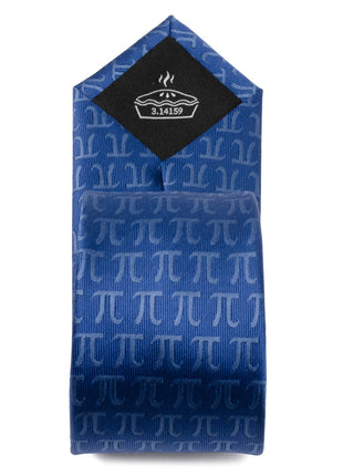 Pi Mathematics Symbol Blue Men's Tie