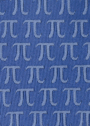 Pi Mathematics Symbol Blue Men's Tie