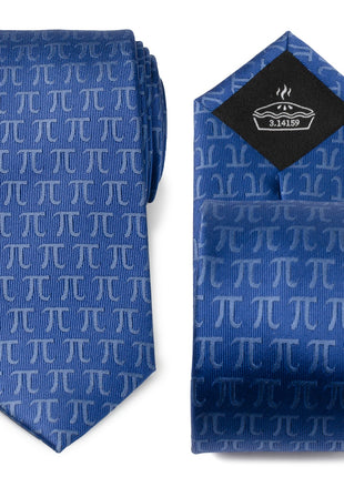 Pi Mathematics Symbol Blue Men's Tie