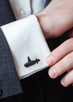 US Submarine Black 3D Cufflinks