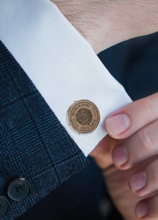 Wine Barrel Metal Cufflinks