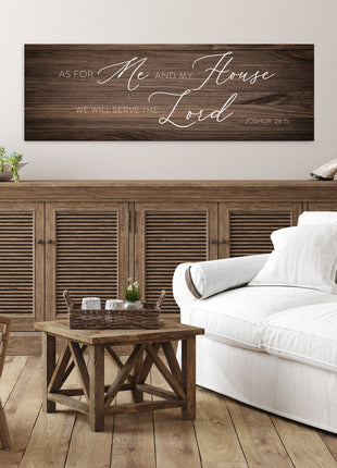 As For Me And My House Sign: Christian Wall Art