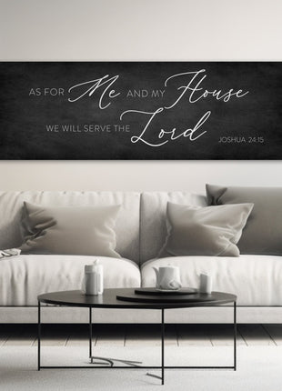 As For Me And My House Sign: Christian Wall Art