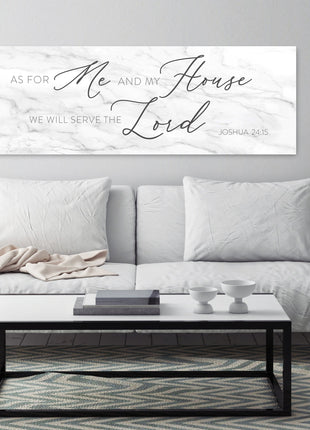 As For Me And My House Sign: Christian Wall Art