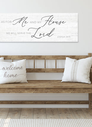 As For Me And My House Sign: Christian Wall Art