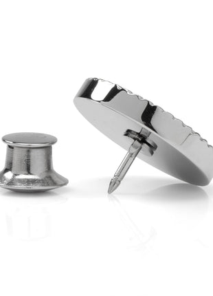 Stainless Steel Rope Border Round Engravable Lapel Pin