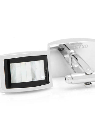 Onyx and Mother of Pearl Key Cufflinks
