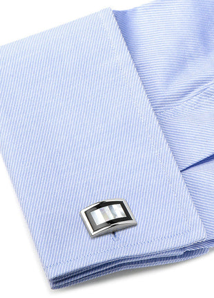 Onyx and Mother of Pearl Key Cufflinks