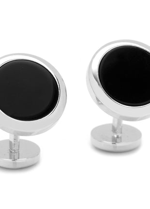 Double Sided Onyx Round Beveled 5-Stud Set
