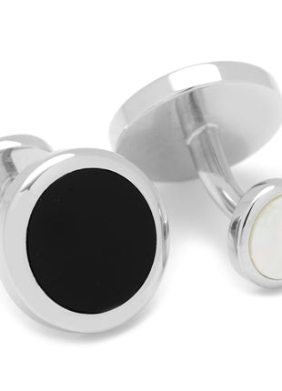 Double Sided Onyx Round Beveled 5-Stud Set