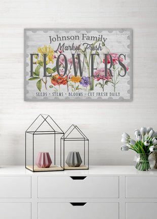 Fresh Flower Market Canvas Wall Art – Custom Spring Home Decor