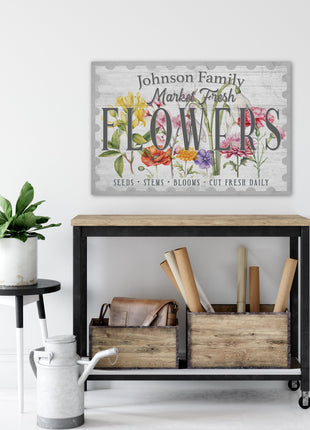 Fresh Flower Market Canvas Wall Art – Custom Spring Home Decor