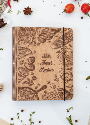 Wooden Recipe Book – Bakery Style