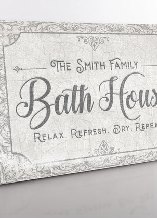 Personalized Bath House Sign
