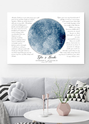 Watercolor Custom Star Map
