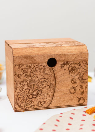 Wooden Recipe Box – Pizza Lovers Edition