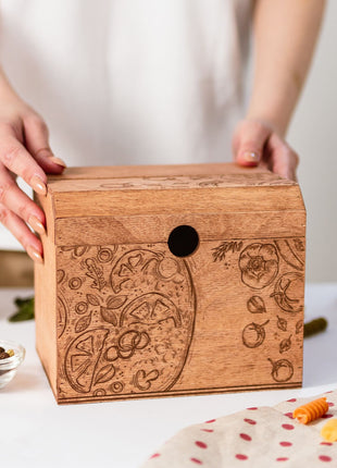 Wooden Recipe Box – Pizza Lovers Edition