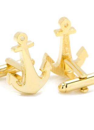 Gold Plated Anchor Cufflinks