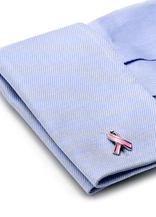 Pink Ribbon Breast Cancer Awareness Cufflinks