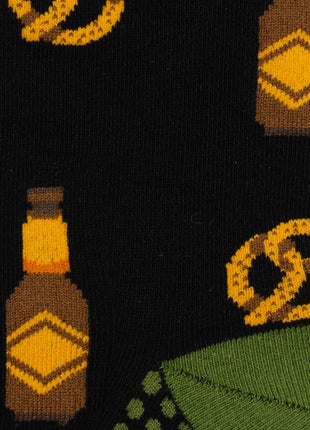 Beer Day Snacks Black Men's Socks