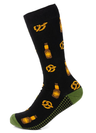 Beer Day Snacks Black Men's Socks